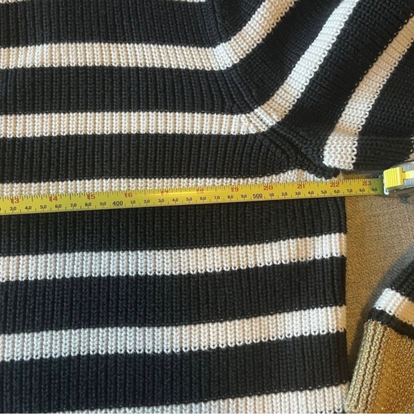 Ralph Lauren Shirt Layered Striped Cable Sweater - Picture 6 of 12